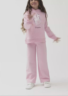 Sudadera con Capucha Unicornio Rosa