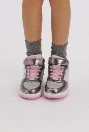 Silberne High Light Turnschuhe
