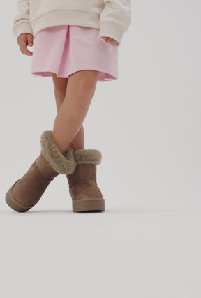 Taupe Fur Australian Boots Water Repellent B&W