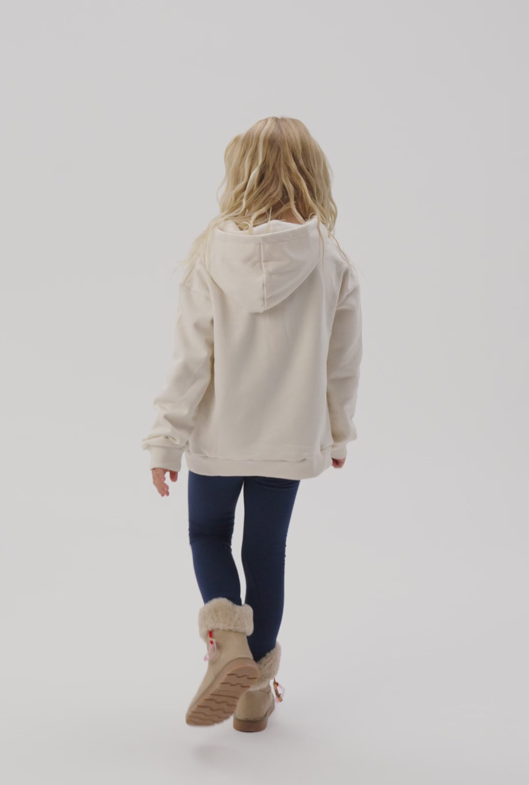 Cargar video: Botas de Felpa Adorno Beige