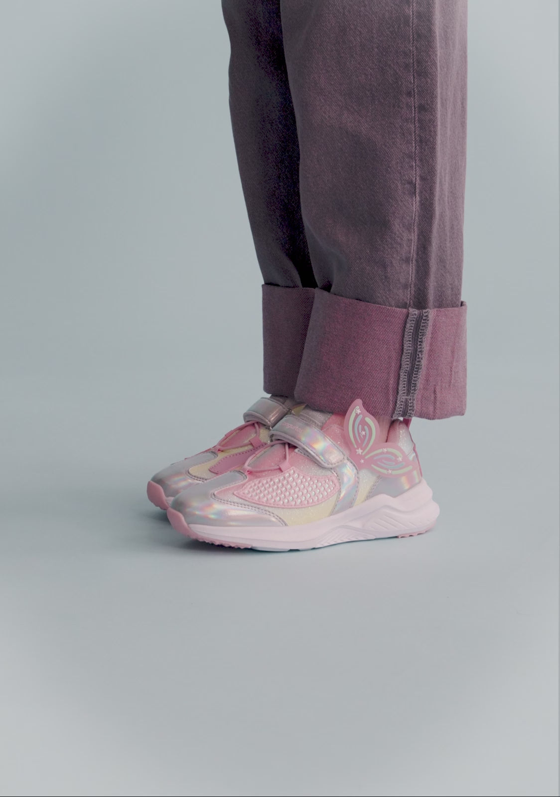 Carica video: Scarpe Luminosi Sirena Rosa