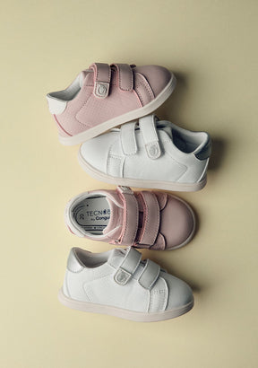 TECNOBABY ZAPATOS / BAREFOOT Pink Double Strap Respectful Sneakers