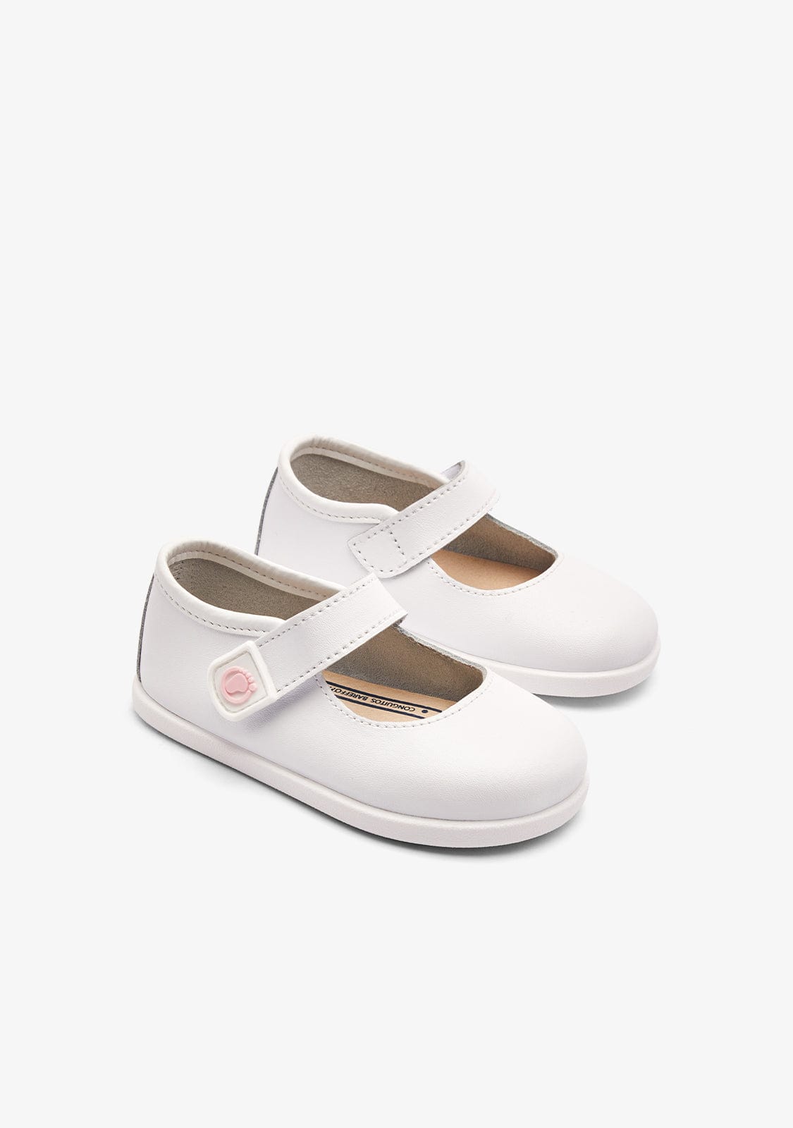 TECNOBABY ZAPATOS / MERCEDITAS Baby´s White Strips Respectful Mary Janes
