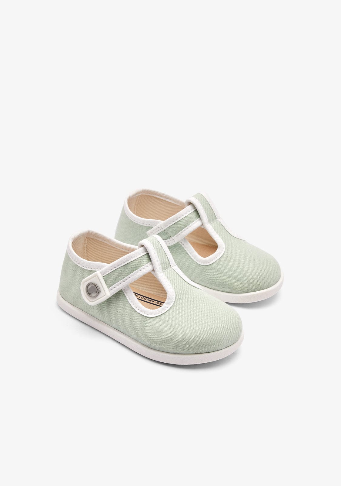 TECNOBABY ZAPATOS / SANDALIAS / TIRAS Baby´s Green Canvas Respectful Mary Janes