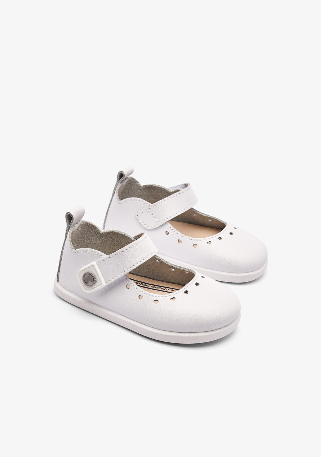 TECNOBABY ZAPATOS / SANDALIAS / TIRAS Baby´s White Hearts Respectful Mary Janes