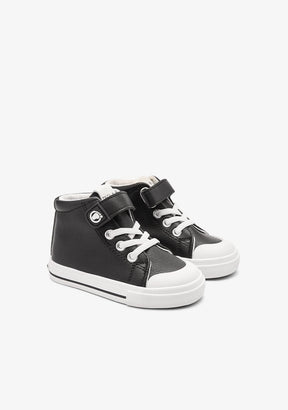 TECNOBABY ZAPATOS / SNEAKERS / BASKET Black Respectful High Strap Sneakers