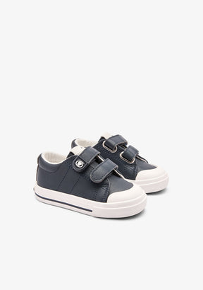 TECNOBABY ZAPATOS / SNEAKERS / BASKET Navy Respectful Low Double Strap Sneakers