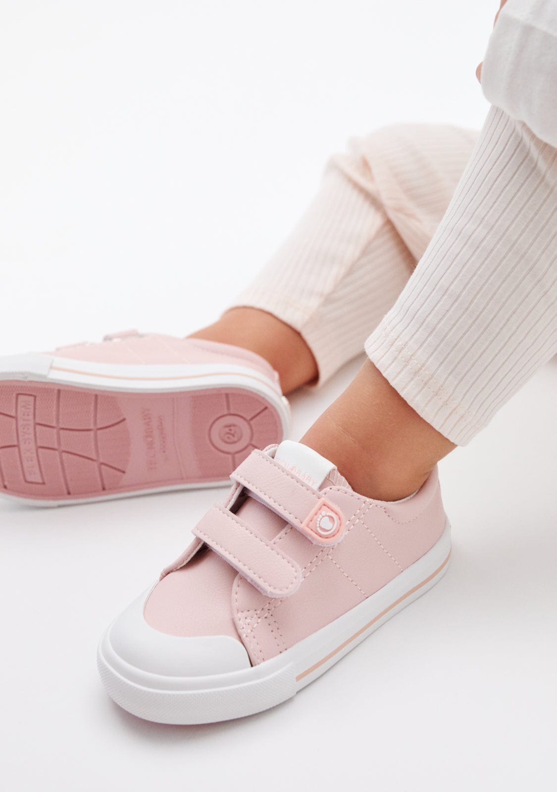 TECNOBABY ZAPATOS / SNEAKERS / BASKET Pink Respectful Low Double Strap Sneakers