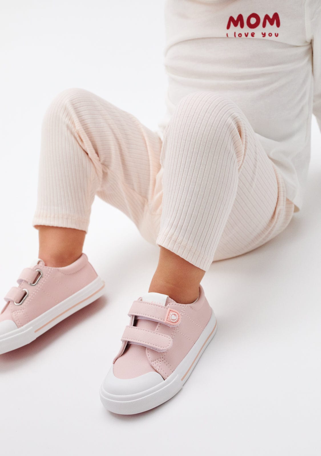 TECNOBABY ZAPATOS / SNEAKERS / BASKET Pink Respectful Low Double Strap Sneakers