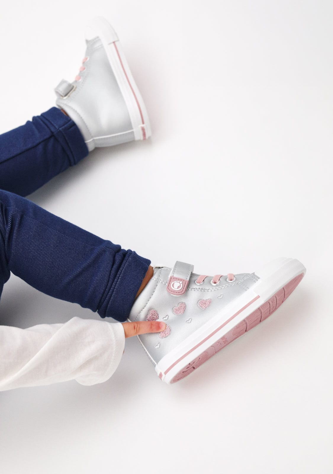 TECNOBABY ZAPATOS / SNEAKERS / BASKET Silver Respectful Heart High Sneakers