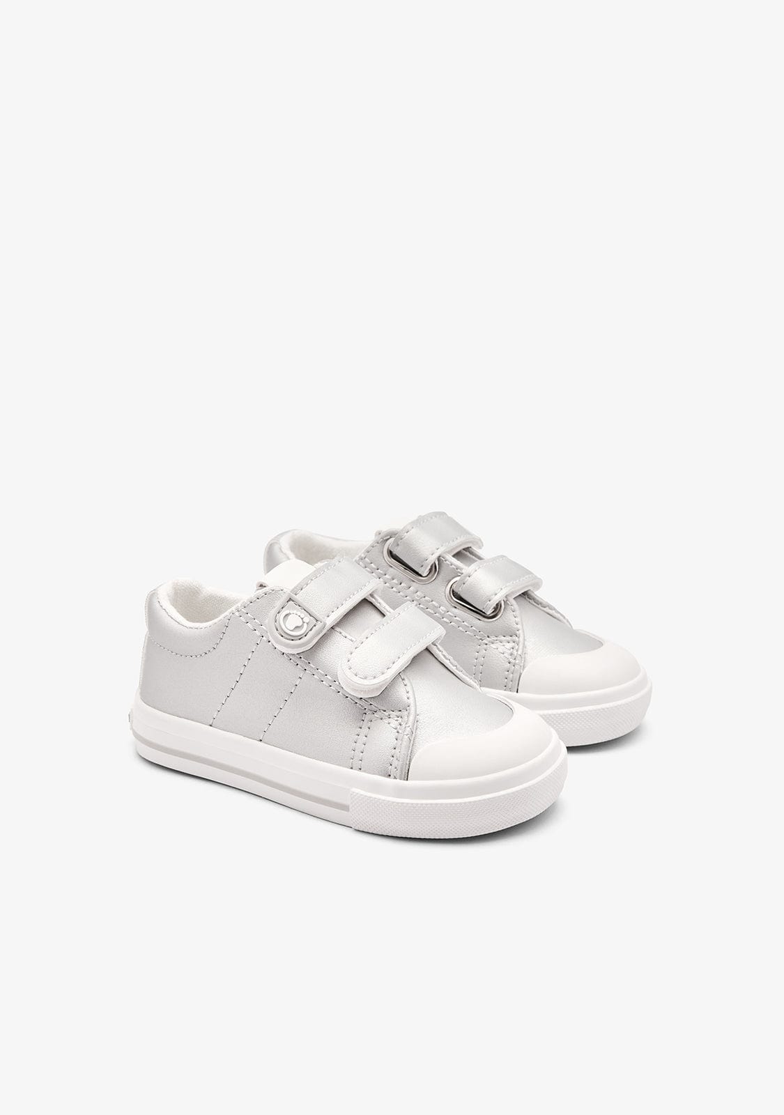 TECNOBABY ZAPATOS / SNEAKERS / BASKET Silver Respectful Low Double Strap Sneakers