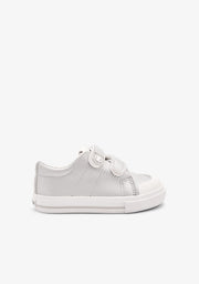 TECNOBABY ZAPATOS / SNEAKERS / BASKET Silver Respectful Low Double Strap Sneakers