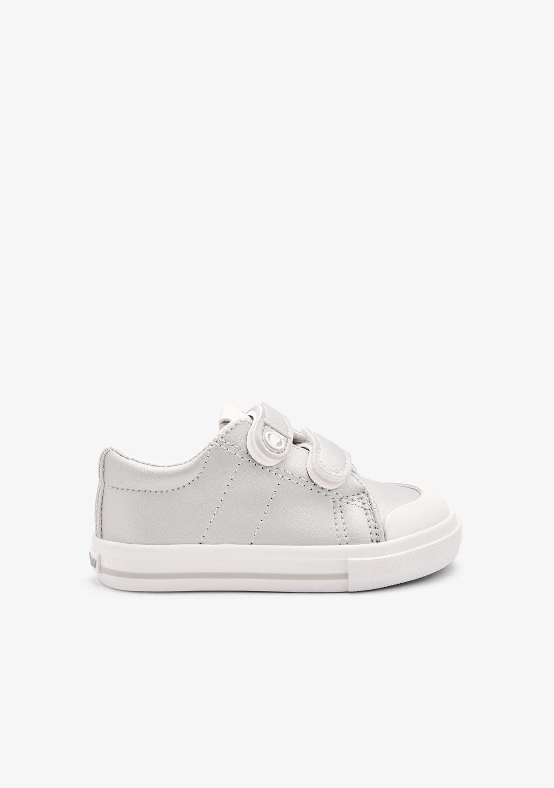 TECNOBABY ZAPATOS / SNEAKERS / BASKET Silver Respectful Low Double Strap Sneakers