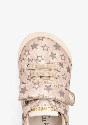 TECNOBABY ZAPATOS / SNEAKERS Gold/Grey Respectful Stars Casual Sneakers