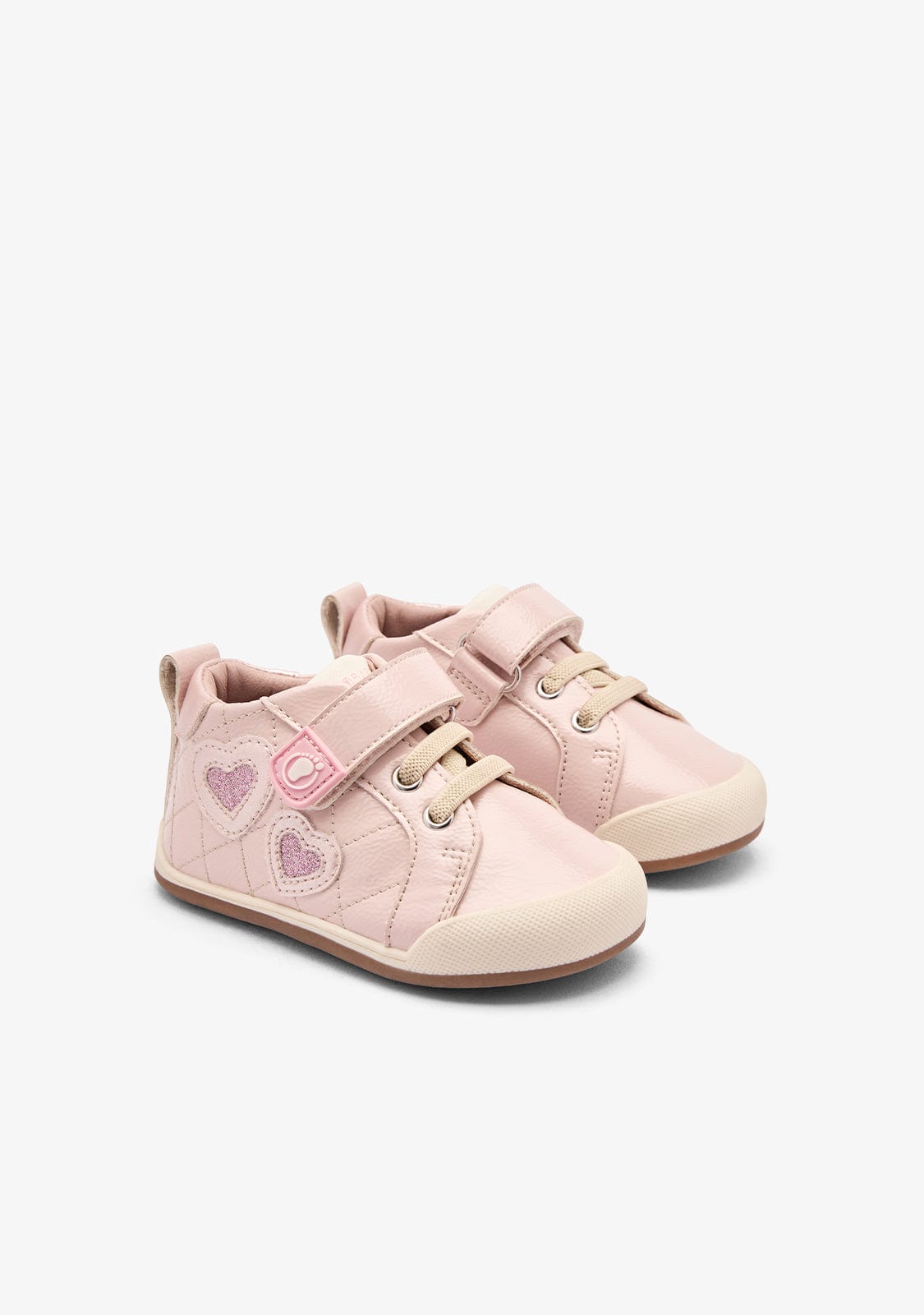 TECNOBABY ZAPATOS / SNEAKERS Pink Respectful Hearts Patent Casual Sneakers