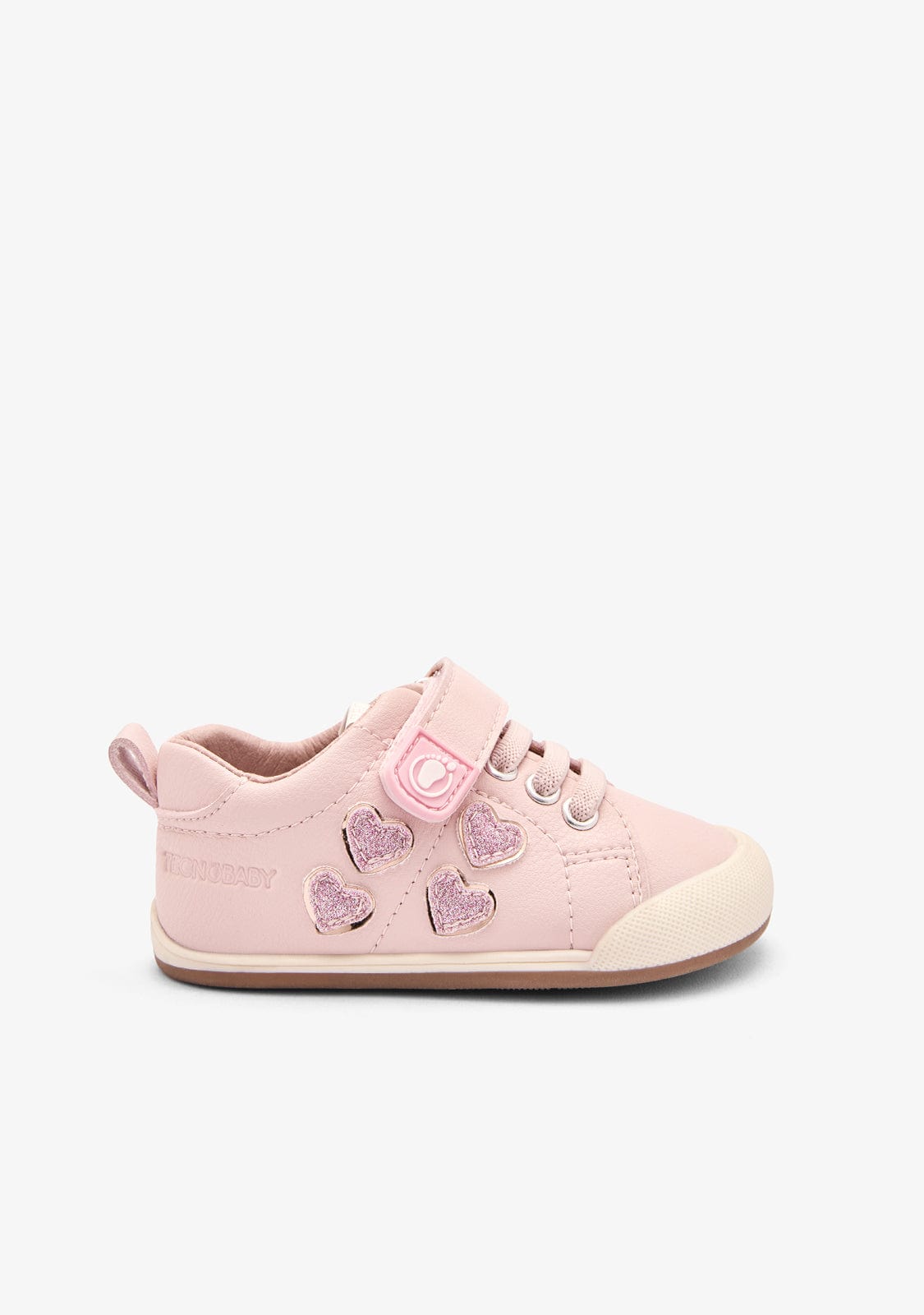 TECNOBABY ZAPATOS / SNEAKERS Pink Shiny Hearts Respectful Sneakers