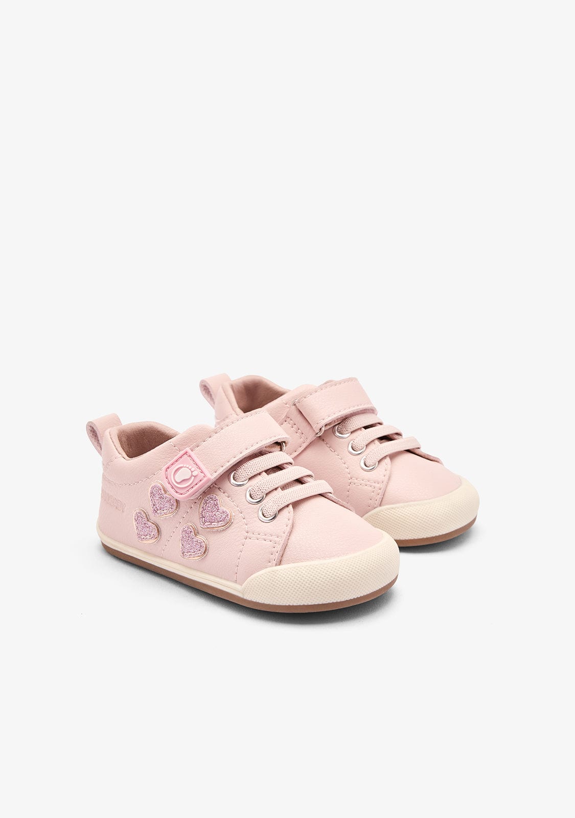 TECNOBABY ZAPATOS / SNEAKERS Pink Shiny Hearts Respectful Sneakers