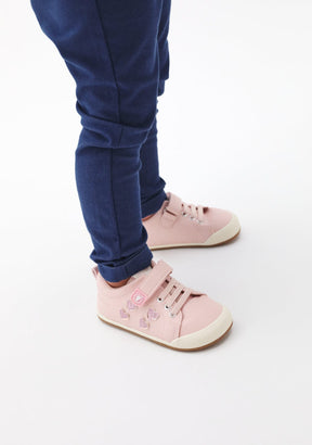 TECNOBABY ZAPATOS / SNEAKERS Pink Shiny Hearts Respectful Sneakers