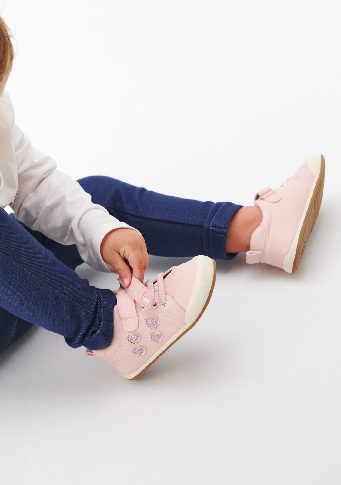 TECNOBABY ZAPATOS / SNEAKERS Pink Shiny Hearts Respectful Sneakers