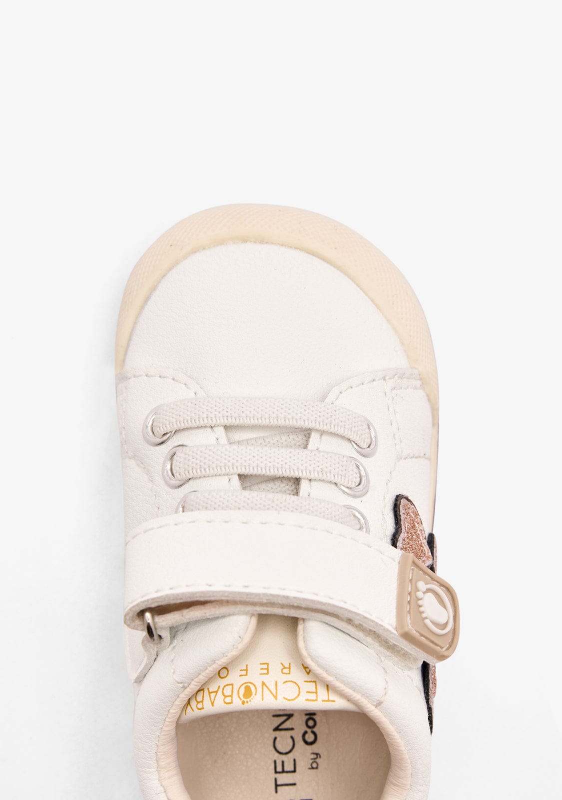 TECNOBABY ZAPATOS / SNEAKERS White Shiny Hearts Respectful Sneakers