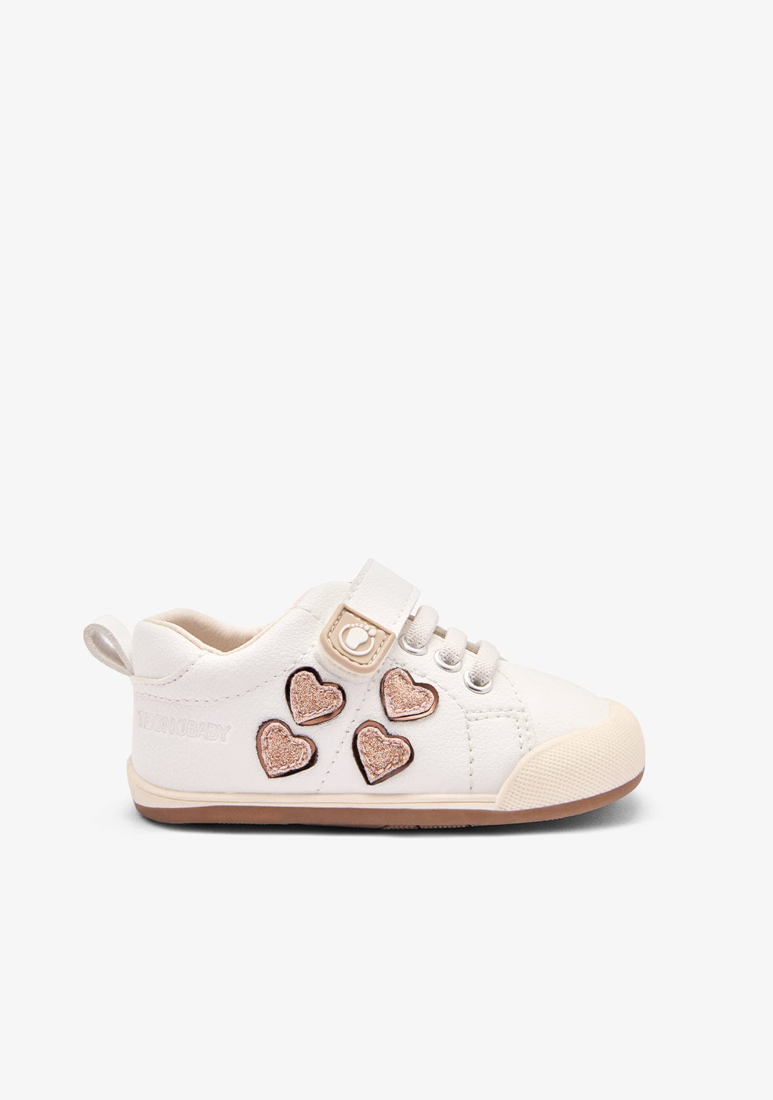 TECNOBABY ZAPATOS / SNEAKERS White Shiny Hearts Respectful Sneakers